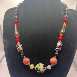 Vintage gorgeous czech glass beaded necklace